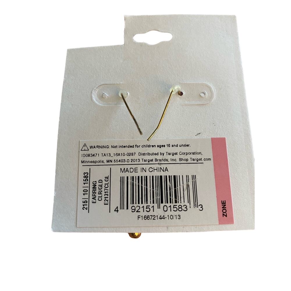 Target Rhinestone Drop Earrings - Picture 2 of 2